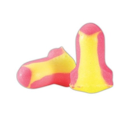 Honeywell Howard Leight Disposable Polyurethane Foam Ear Plugs, Contoured T-shape Shape, 32 decibel, 32, magenta and yellow, 200PK LL-1